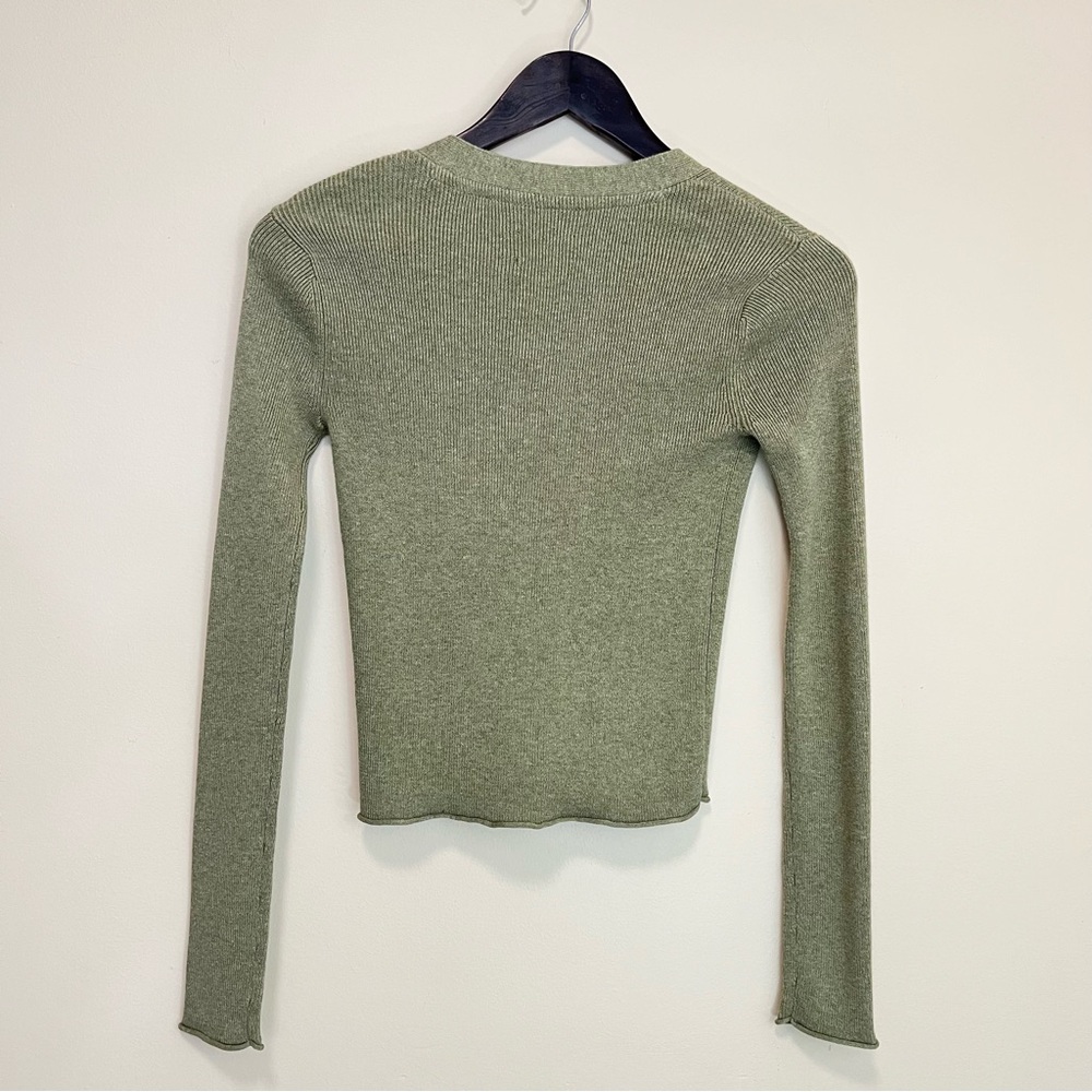 NWT Frank And Oak Ribbed V-Neck Cardigan Sweater - Size XXS - Picture 5 of 13